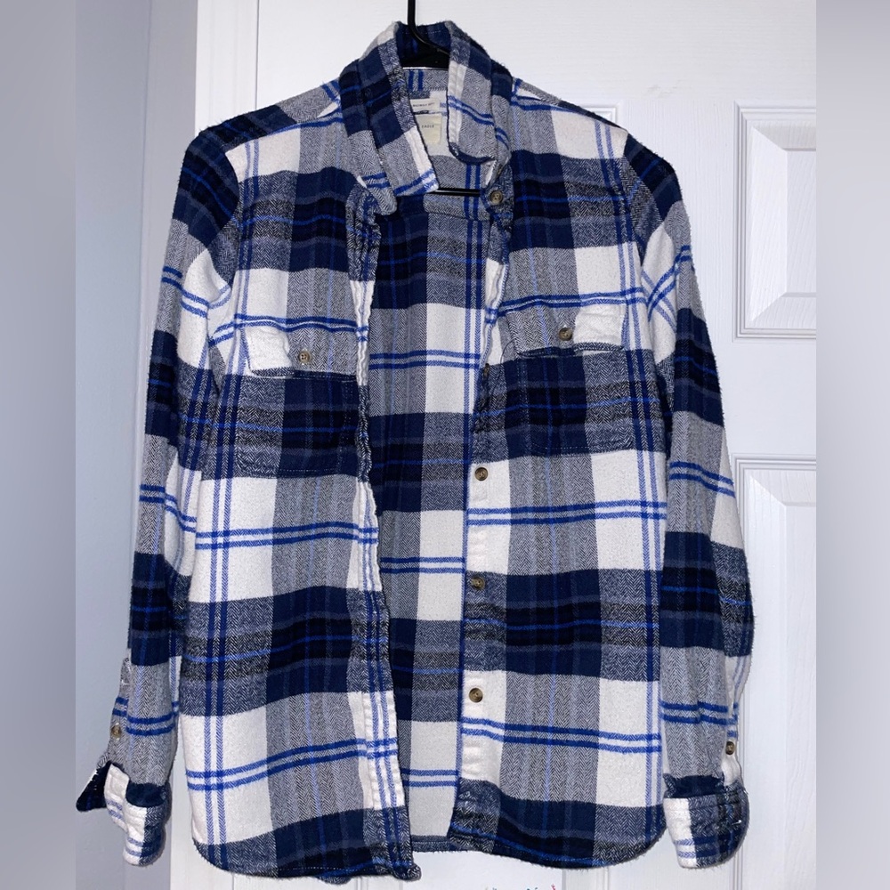 American Eagle Women’s Blue, White & Gray Cardigan